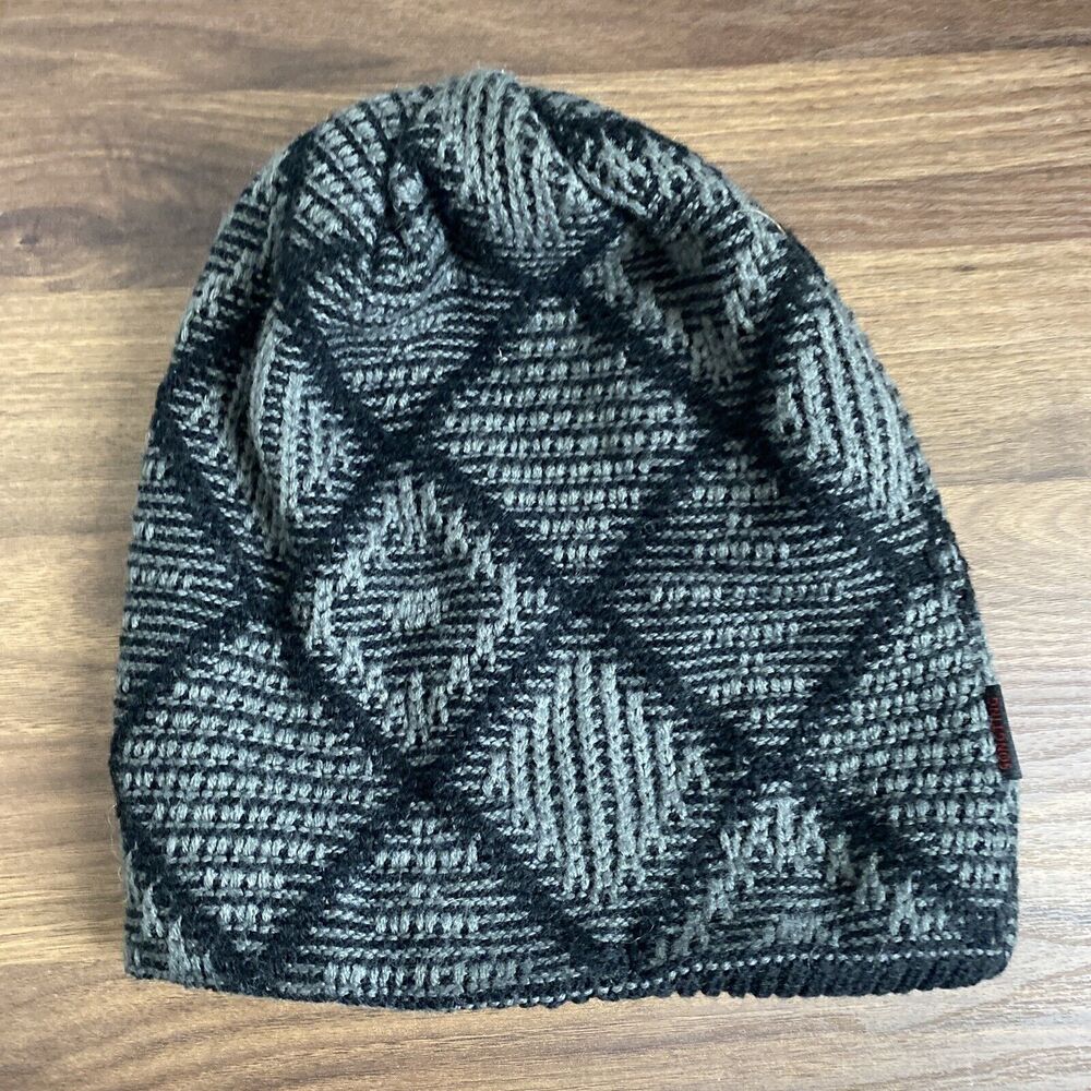 Song Ting Faux Fur Lined Thick Gray Knit Cap Snow Ski Beanie OFSM